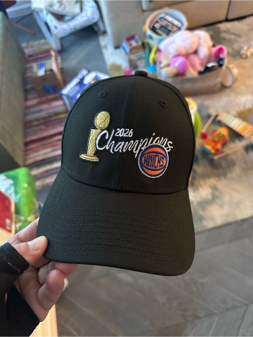 New Era 2026 Knicks Champions Black Hat